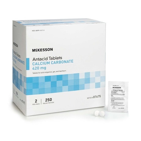 Mckesson McKesson Calcium Carbonate Antacid, 250PK 87675